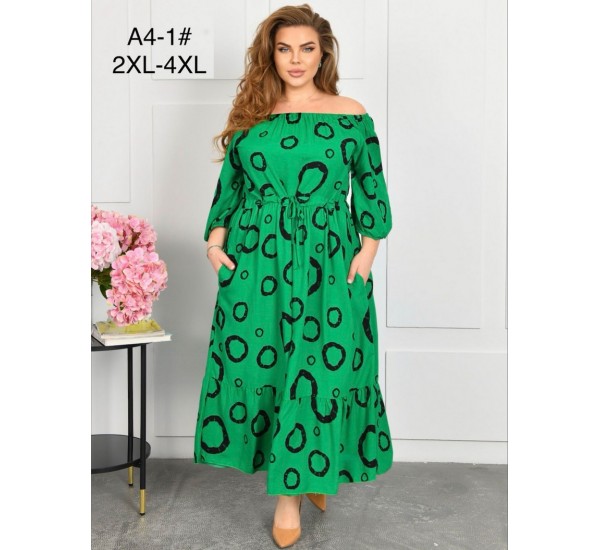 Сукня жіноча, штапель 6 шт (58-62 р) ZeL1396_A4-1b