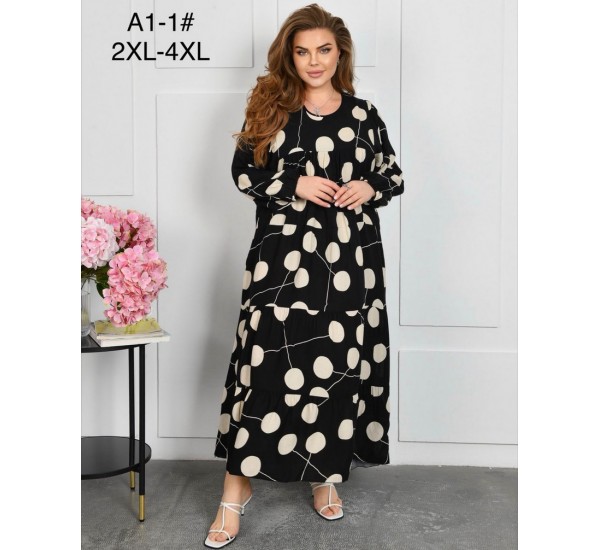 Сукня жіноча, штапель 6 шт (58-62 р) ZeL1396_A1-1b