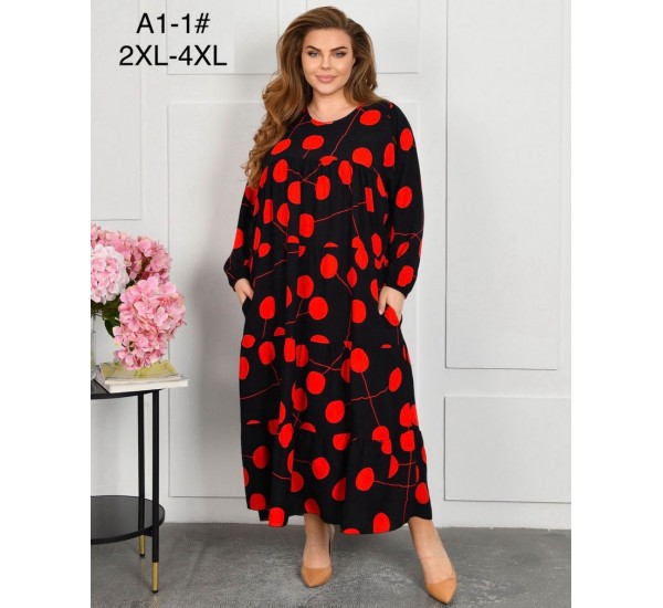 Сукня жіноча, штапель 6 шт (58-62 р) ZeL1396_A1-1c