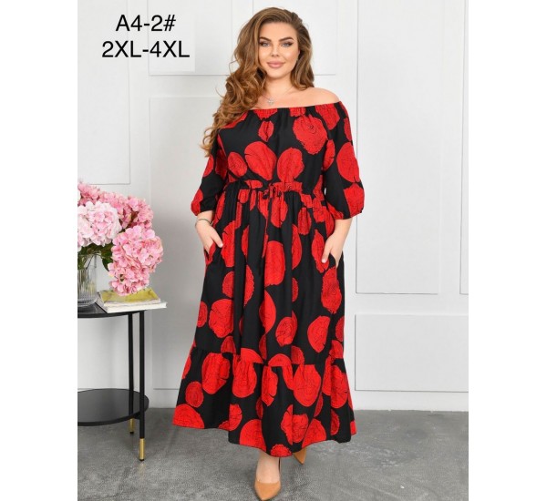 Сукня жіноча, штапель 6 шт (58-62 р) ZeL1396_A4-2a