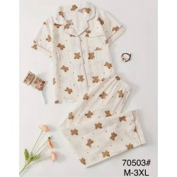 Піжама жіноча, муслін/жатка 5 шт (M-3XL) ZeL1396_70503