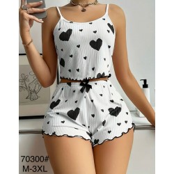 Піжама жіноча, рубчик 5 шт (M-3XL) ZeL1396_70300a