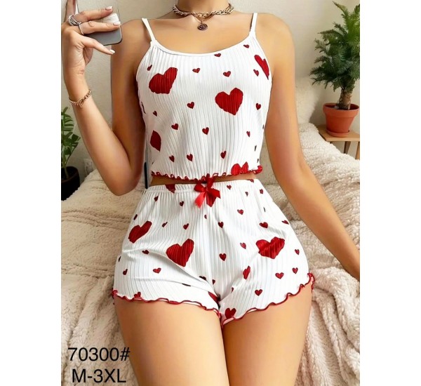 Піжама жіноча, рубчик 5 шт (M-3XL) ZeL1396_70300b