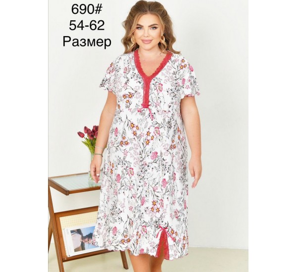 Нічна сорочка жіноча, бамбук 5 шт (54-62 р) ZeL1396_690a