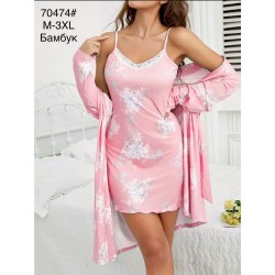 Халат жіночий 2-ка, бамбук 5 шт (M-3XL) ZeL1396_70474a