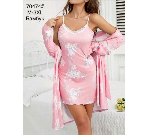 Халат жіночий 2-ка, бамбук 5 шт (M-3XL) ZeL1396_70474a
