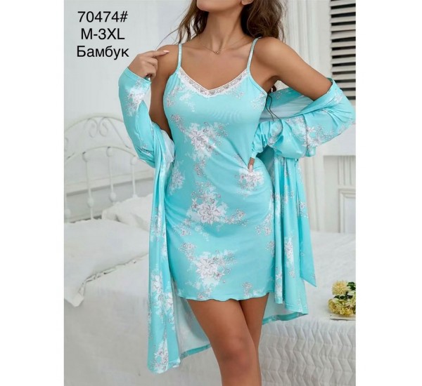 Халат жіночий 2-ка, бамбук 5 шт (M-3XL) ZeL1396_70474b