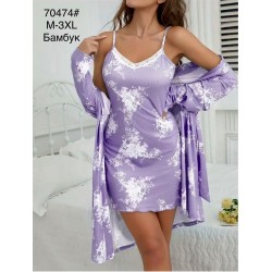 Халат жіночий 2-ка, бамбук 5 шт (M-3XL) ZeL1396_70474c