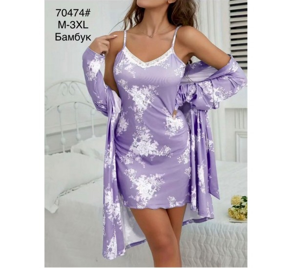 Халат жіночий 2-ка, бамбук 5 шт (M-3XL) ZeL1396_70474c