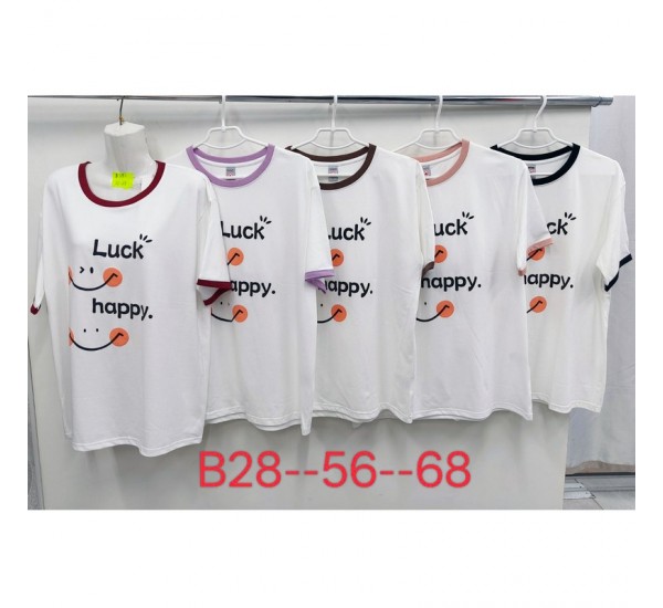 Футболка женская, стрейч/коттон 5 шт (56-68 р) ZeL777_B28