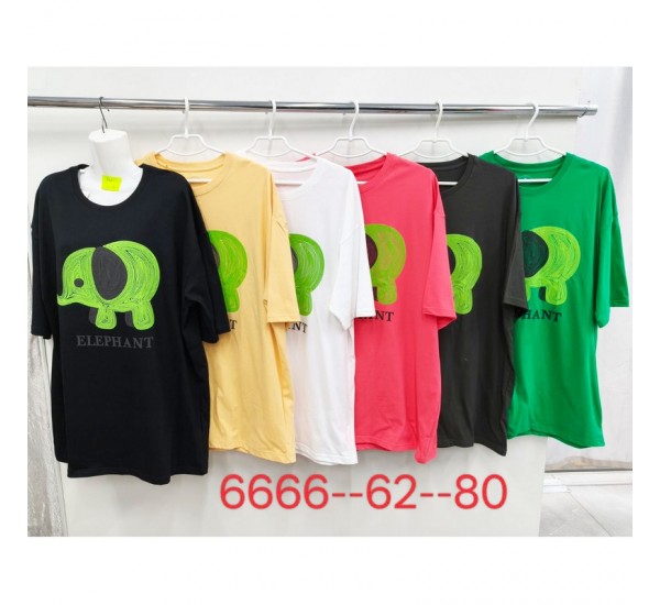 Футболка жіноча, стрейч/коттон 5 шт (62-80 р) ZeL777_6666