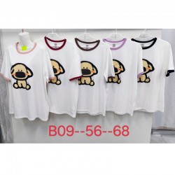 Футболка жіноча, стрейч/коттон 5 шт (56-68 р) ZeL777_B09