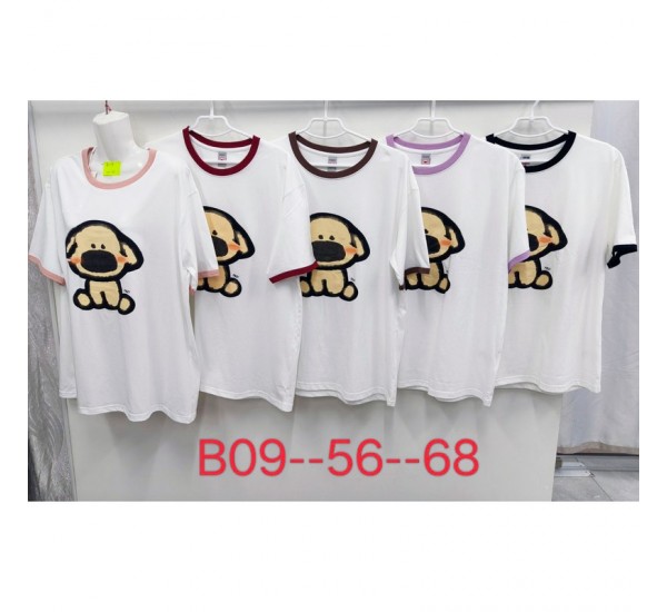 Футболка жіноча, стрейч/коттон 5 шт (56-68 р) ZeL777_B09