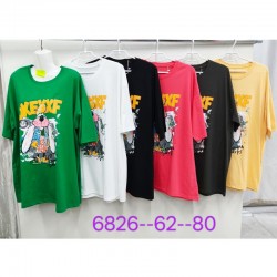 Футболка жіноча, стрейч/коттон 5 шт (62-80 р) ZeL777_6826