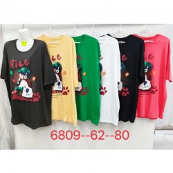 Футболка жіноча, стрейч/коттон 5 шт (62-80 р) ZeL777_6809