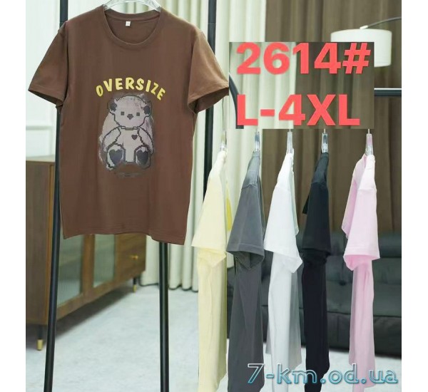 Футболка женская, стрейч/коттон 5 шт (48-56 р) ZeL777_2614