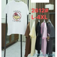 Футболка жіноча, стрейч/коттон 5 шт (48-56 р) ZeL777_2612