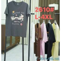 Футболка жіноча, стрейч/коттон 5 шт (48-56 р) ZeL777_2610