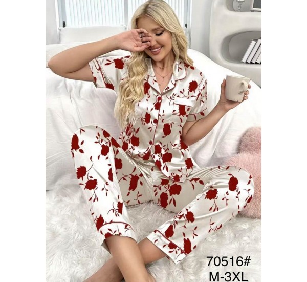 Піжама жіноча, 5 шт (M-3XL) шовк ZeL1396_70516