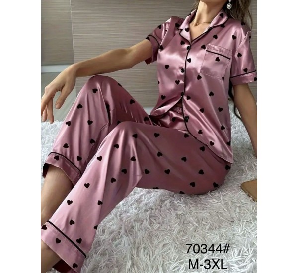 Піжама жіноча, 5 шт (M-3XL) шовк ZeL1396_70344b