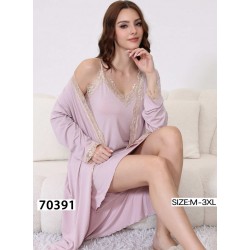 Халат 2-ка жіночий, 5 шт (M-3XL) коттон ZeL1396_70391a