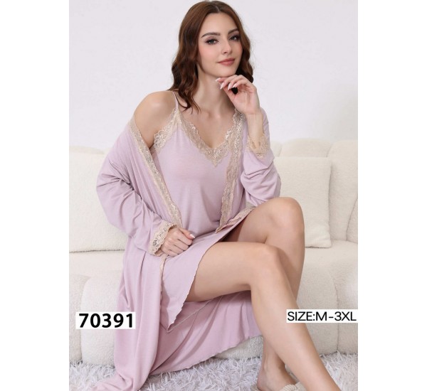 Халат 2-ка жіночий, 5 шт (M-3XL) коттон ZeL1396_70391a