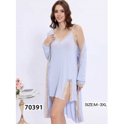 Халат 2-ка жіночий, 5 шт (M-3XL) коттон ZeL1396_70391b