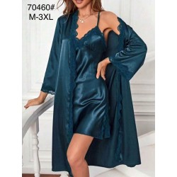 Халат 2-ка жіночий, 5 шт (M-3XL) шовк ZeL1396_70460b