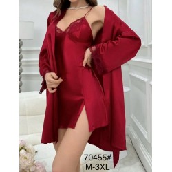 Халат 2-ка жіночий, 5 шт (M-3XL) шовк ZeL1396_70455a