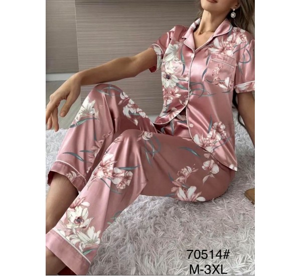 Піжама жіноча, 5 шт (M-3XL) шовк ZeL1396_70514