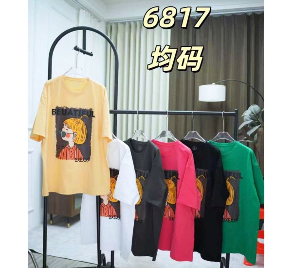 Футболка жіноча, стрейч/коттон 5 шт (62-80 р) ZeL777_6817