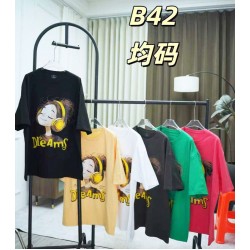 Футболка женская, стрейч/коттон 5 шт (62-80 р) ZeL777_B42