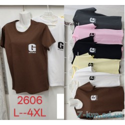 Футболка жіноча, стрейч/коттон 5 шт (L-4XL) ZeL777_2606