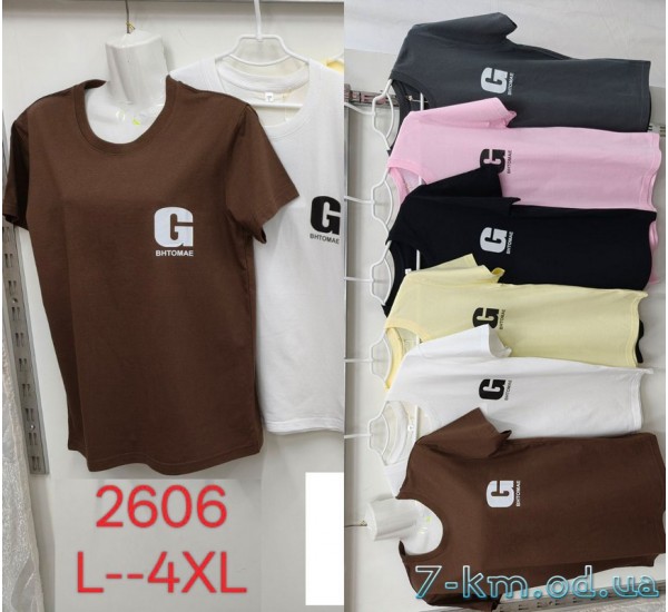 Футболка жіноча, стрейч/коттон 5 шт (L-4XL) ZeL777_2606
