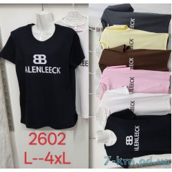 Футболка жіноча, стрейч/коттон 5 шт (L-4XL) ZeL777_2602