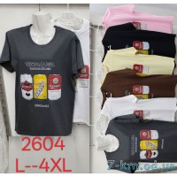 Футболка жіноча, стрейч/коттон 5 шт (L-4XL) ZeL777_2604