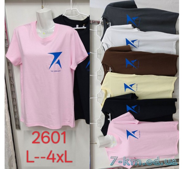 Футболка жіноча, стрейч/коттон 5 шт (L-4XL) ZeL777_2601