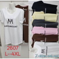 Футболка жіноча, стрейч/коттон 5 шт (L-4XL) ZeL777_2607