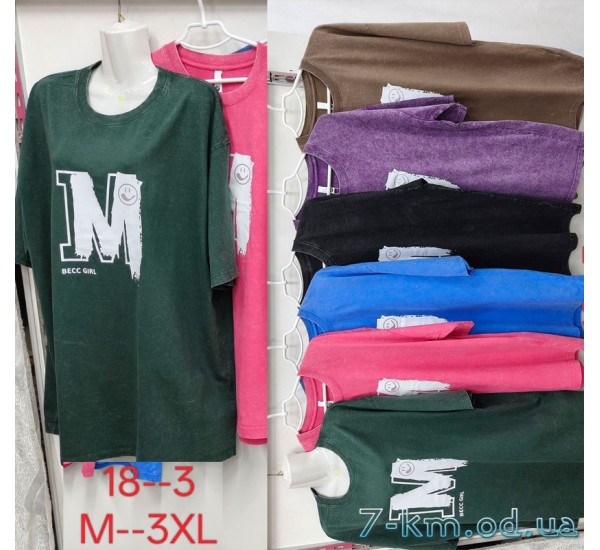 Футболка варенка жіноча, бавовна 5 шт (M-3XL) ZeL777_18-3