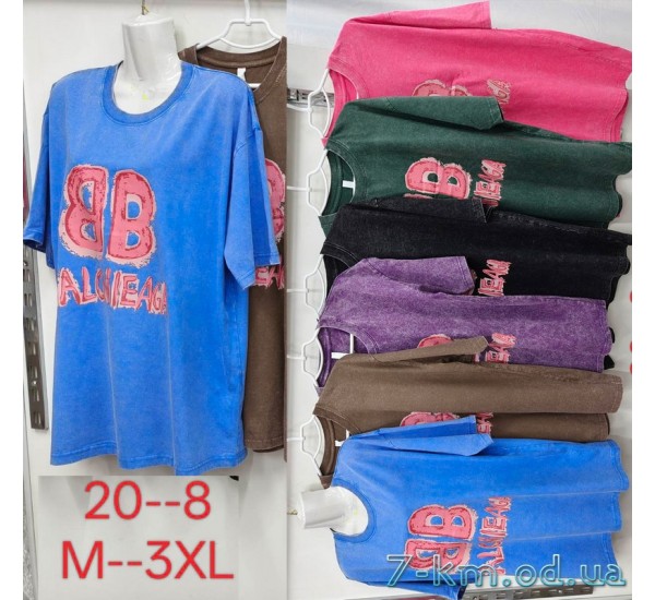 Футболка варенка жіноча, бавовна 5 шт (M-3XL) ZeL777_20-8