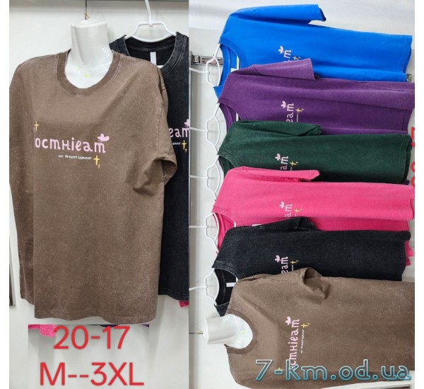 Футболка варенка жіноча, бавовна 5 шт (M-3XL) ZeL777_20-17