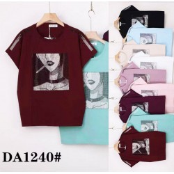 Футболка жіноча, стрейч/коттон 5 шт (54-62 р) ZeL777_DA1240