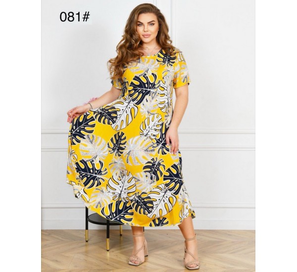 Сукня жіноча, штапель 6 шт (58-62 р) ZeL1396_081-22