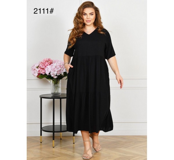 Сукня жіноча, штапель 6 шт (60-64 р) ZeL1396_2111-1