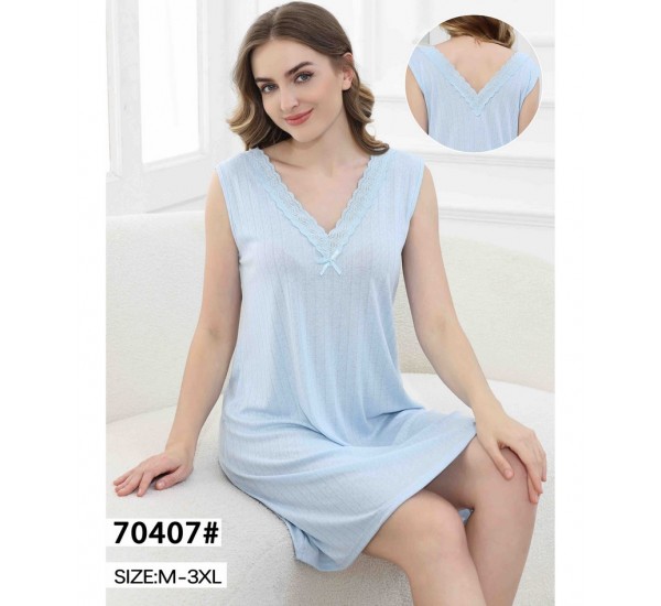 Нічна сорочка жіноча, рубчик 5 шт (M-3XL) ZeL1396_70407