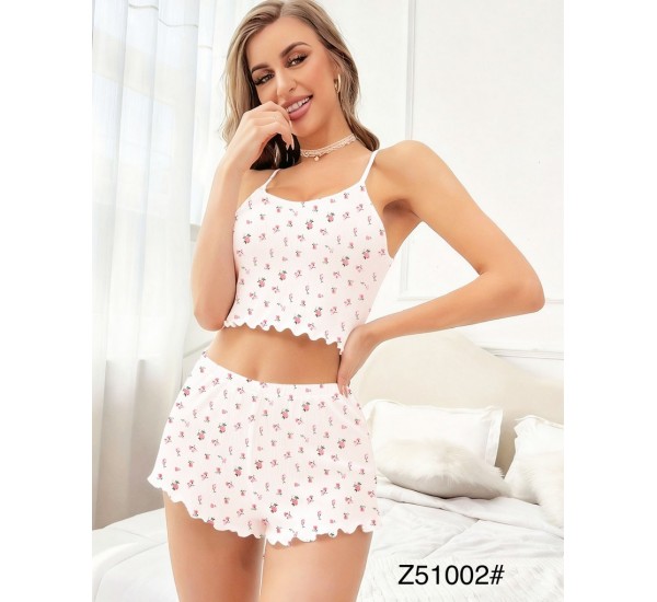 Піжама жіноча, рубчик 5 шт (S-2XL) ZeL1396_Z51002a