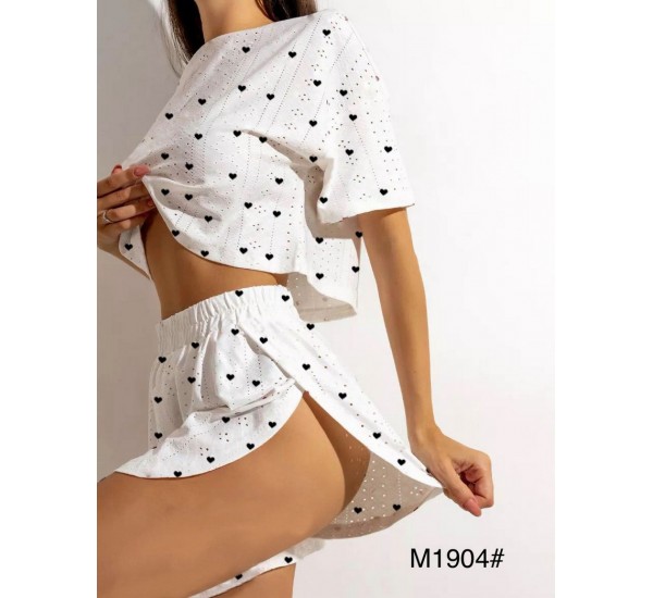 Піжама жіноча, рубчик 5 шт (S-2XL) ZeL1396_M1904a