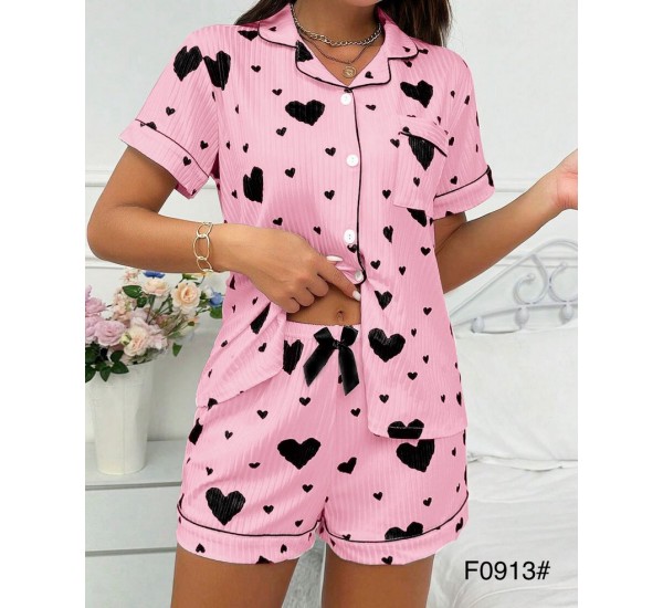 Піжама жіноча, рубчик 5 шт (S-2XL) ZeL1396_F0913a