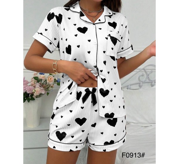 Піжама жіноча, рубчик 5 шт (S-2XL) ZeL1396_F0913b