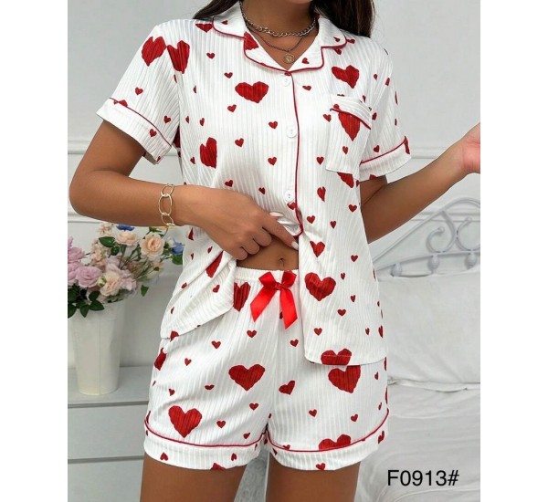 Піжама жіноча, рубчик 5 шт (S-2XL) ZeL1396_F0913c